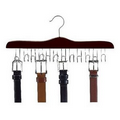 Wooden Specialty Belt Hanger - (Walnut/Chrome)